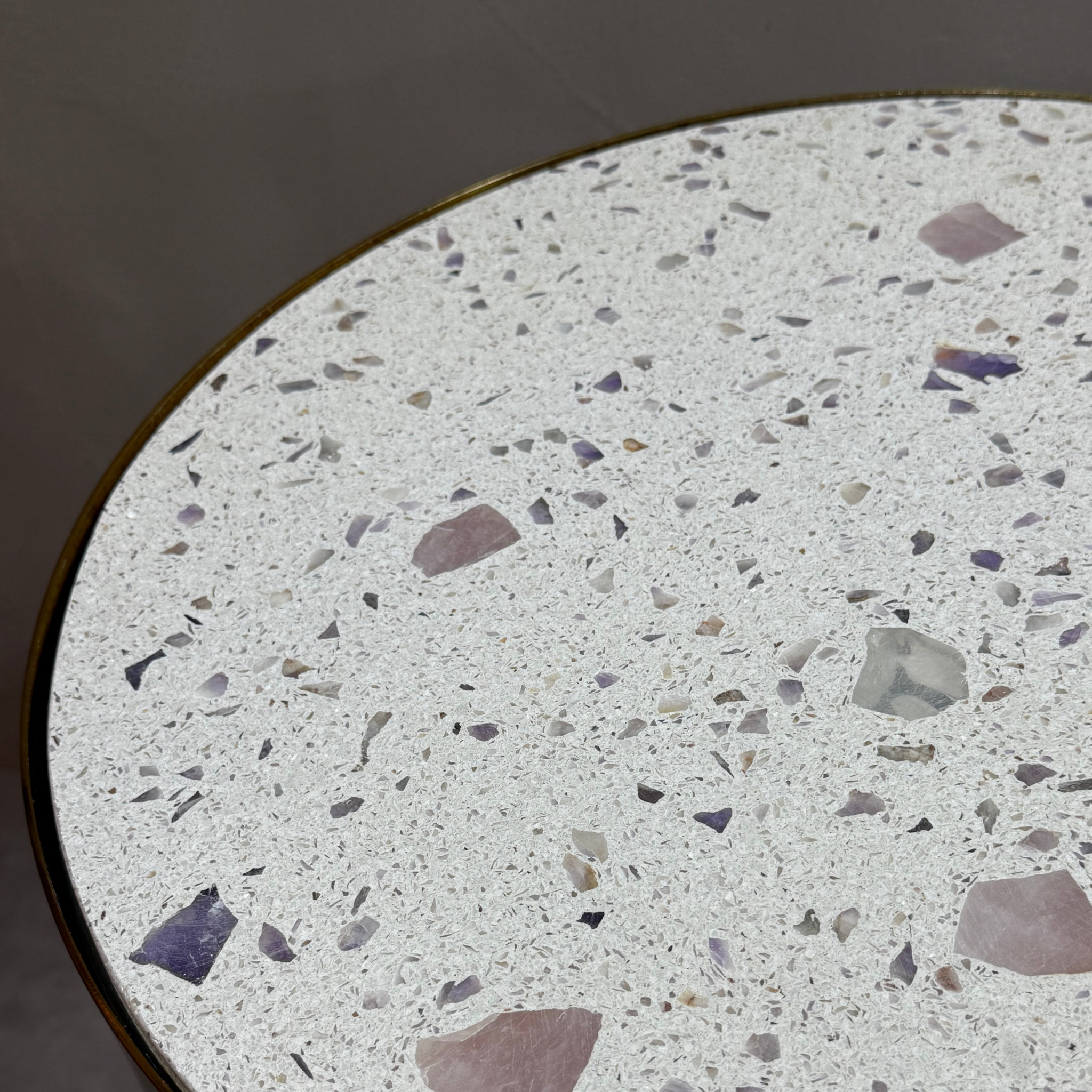 ビールストーン BEAL STONE 天然石 サイドテーブル 丸 幅45cm Ant13