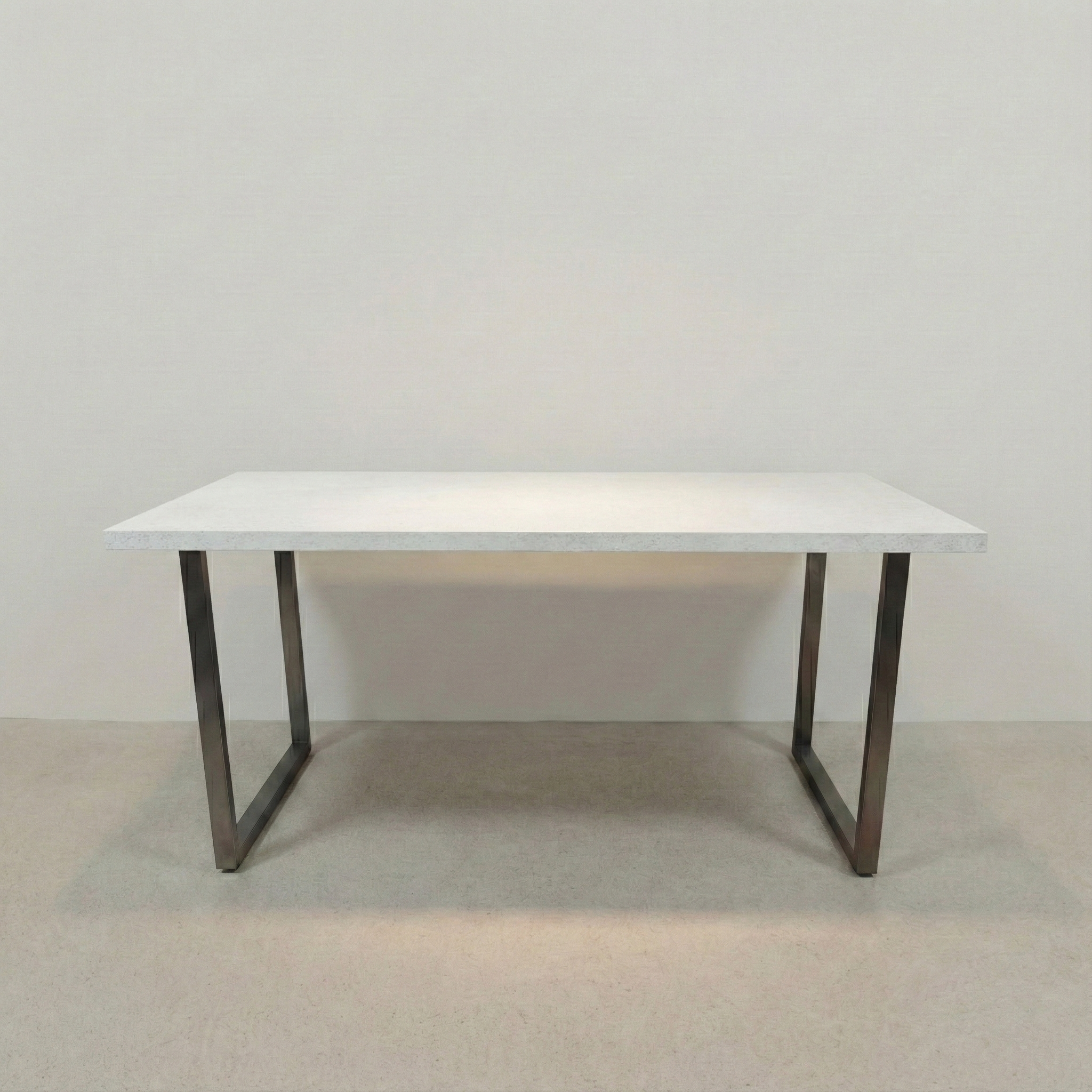 【Bee/モールテックス】ダイニングテーブル|1500×850×710 | グレー/ブラック/ホワイト/ブラウン/シルバー脚