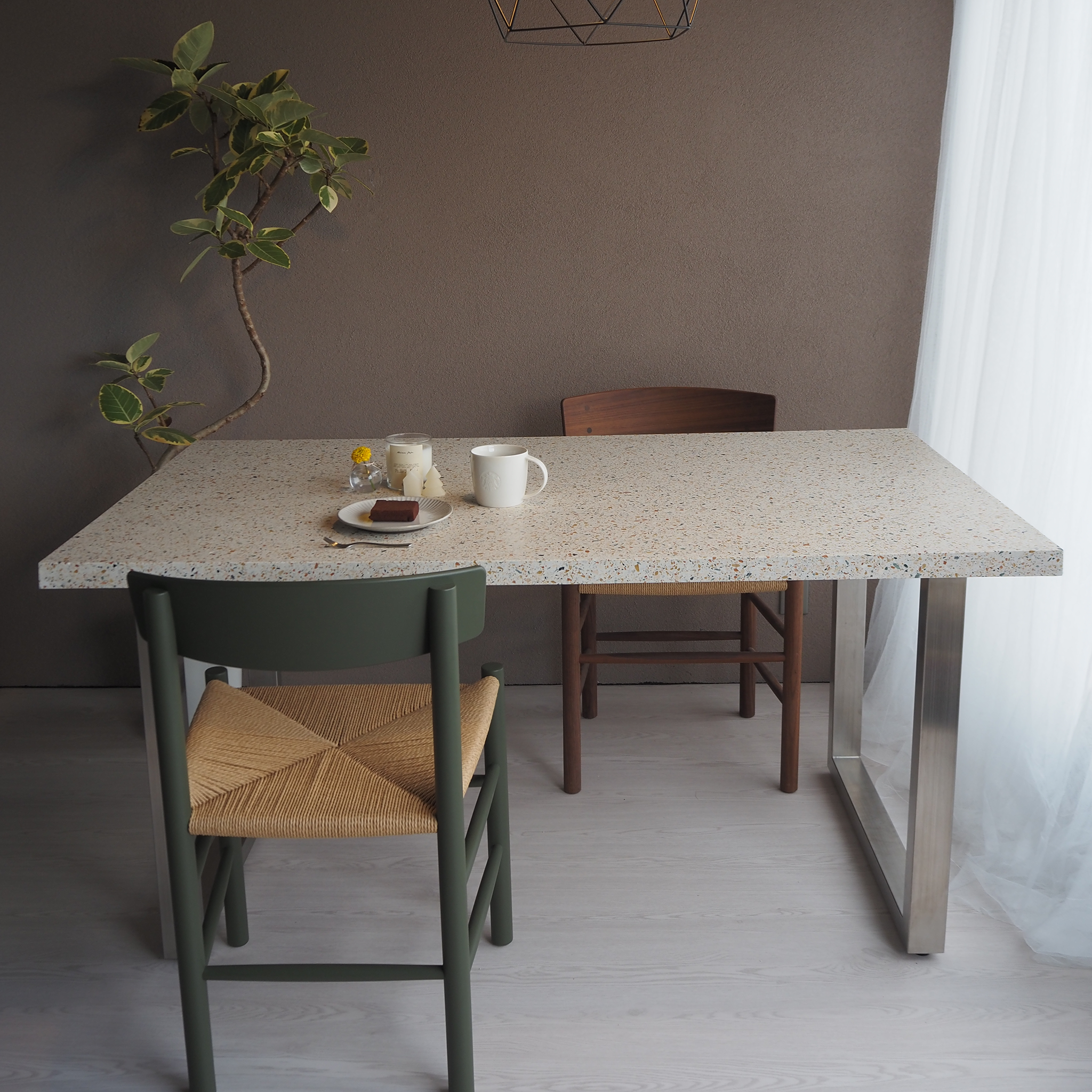 【あきの家づくりコラボ商品】　ダイニングテーブル/ビールストーン/petit Ant02 /150cm×80cm高さ71cm/フルオーダー可能